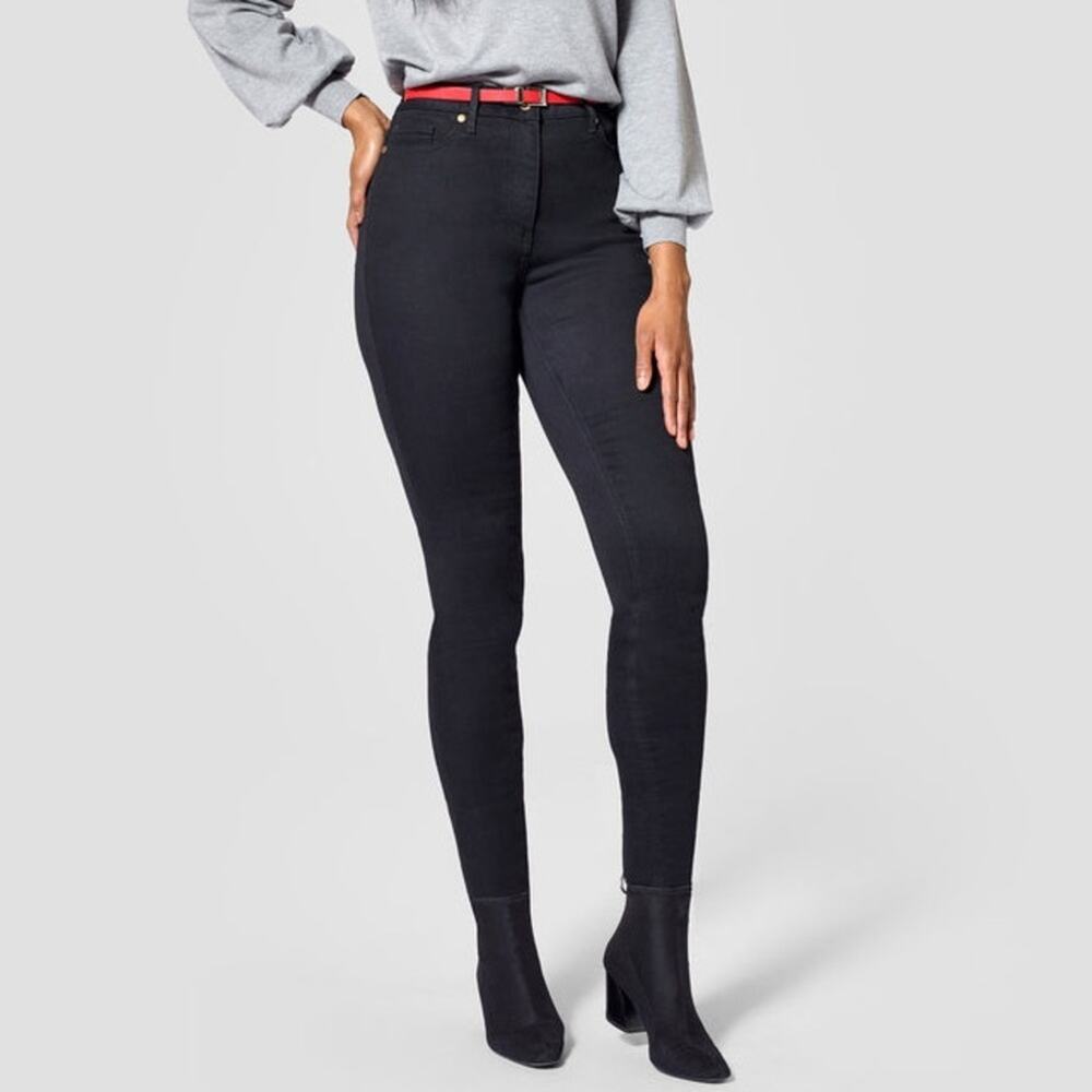 TallMoi Premium Black Tall Skinny Jeans Size 12 Inseam 38”